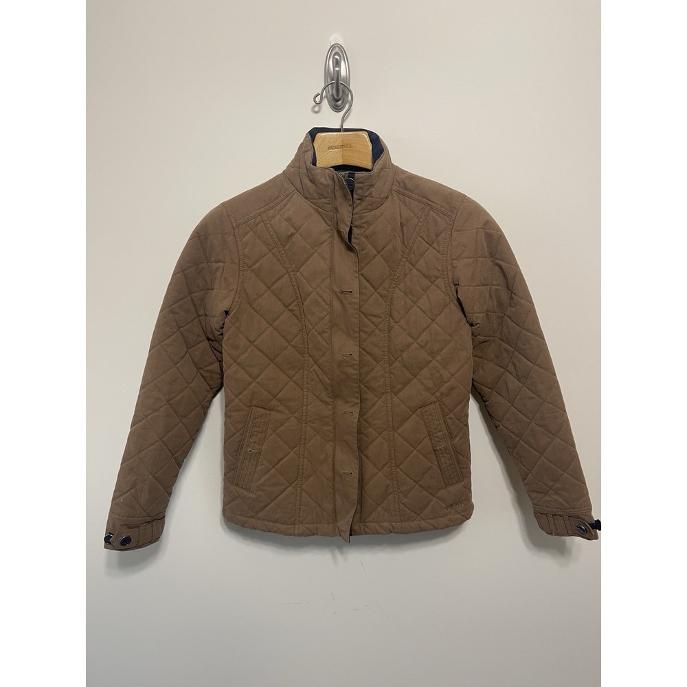 AMK Brown Quilted Barn Jacket Size Medium‎ Full Zip Hiking Outdoors